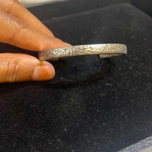 Textured Silver Tome Bracelet